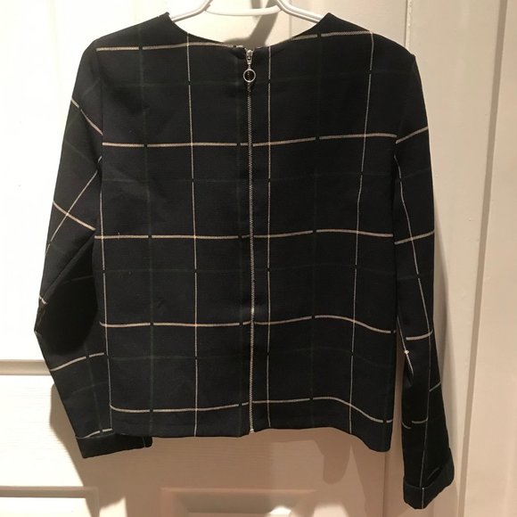 ZARA Basic blue structured blouse - Picture 2 of 3